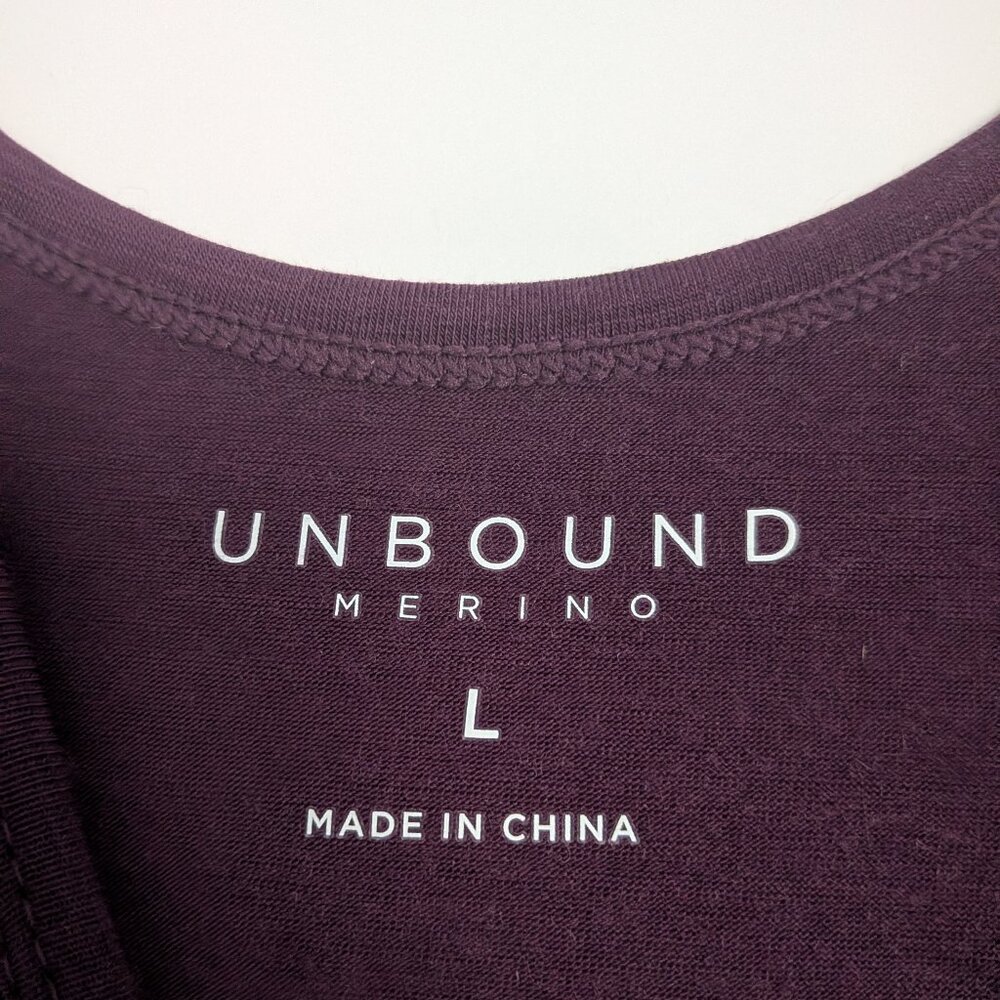 New Unbound Merino Women's Mini Merino Tank Dress Merlot Size Large